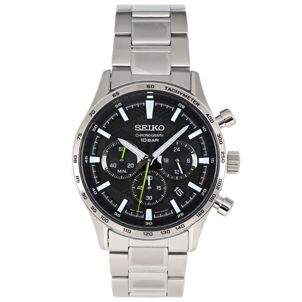 樂天商城 - SEIKO セイコー腕時計 時計 メンズ 防水 クオーツ アナログ クロノグラフ ステンレス メタル ブラック シルバー SSB413P1プレゼント ギフト 1年保証 送料無料