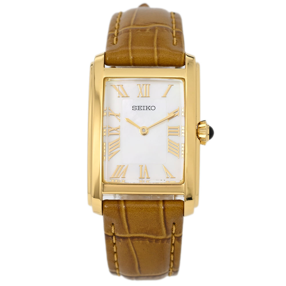 SEIKO セイコー SWR100P1 アナログ クオーツ スクエア Ladies watch Classic レディース腕時計 プレゼント ギフト 1年保証 送料無料