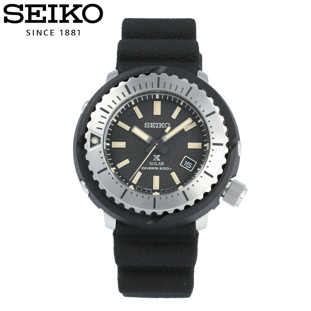 SEIKO セイコー PROSPEX プロスペックス 腕時計 時計 メンズ アナログ 海外モデル ツナ缶 ダイバー 200m スキューバ ソーラー スポーツ カジュアル アウトドア 防水 ブラック 黒 SNE541P プレゼント ギフト 1年保証 送料無料