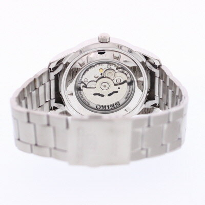 SEIKO セイコー SEIKO5 セイコーファイブ腕時計 時計 メンズ アナログ 自動巻き オートマティック 日本製 デイデイト ビジネス 仕事 就活 防水 ステンレス メタル ブレス シルバー 銀 ビッグケース 大き目 SNKN09Jプレゼント ギフト 1年保証 送料無料