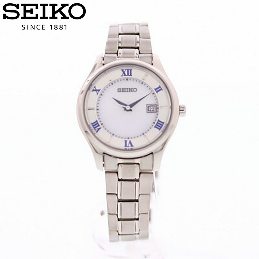 SEIKO SELECTION セイコー セレクション 腕時計 時計 レディース アナログ ソーラー クオーツ 3針 シンプル 薄型 軽量 ビジネス 仕事 就活 防水 チタン メタル ブレス ホワイト 白 シルバー 銀 STPX063 プレゼント ギフト メーカー3年保証 送料無料