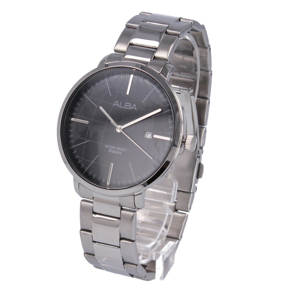 SEIKO セイコー ALBA アルバ腕時計 時計 メンズ ビジネス クオーツ 3針 メタル シルバー ブラック AS9J81Xプレゼント ギフト 1年保証 送料無料