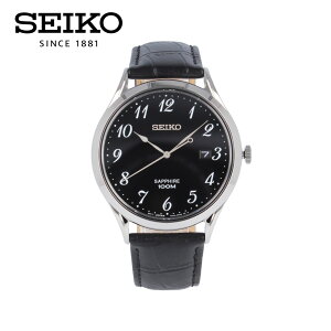 大決算セール開催中！9/11 1:59まで SEIKO セイコー ネオクラシック 腕時計 時計 メンズ 防水 アナログ クオーツ 3針 ステンレス レザー シルバー ブラック SGEH77Pプレゼント ギフト 1年保証 送料無料