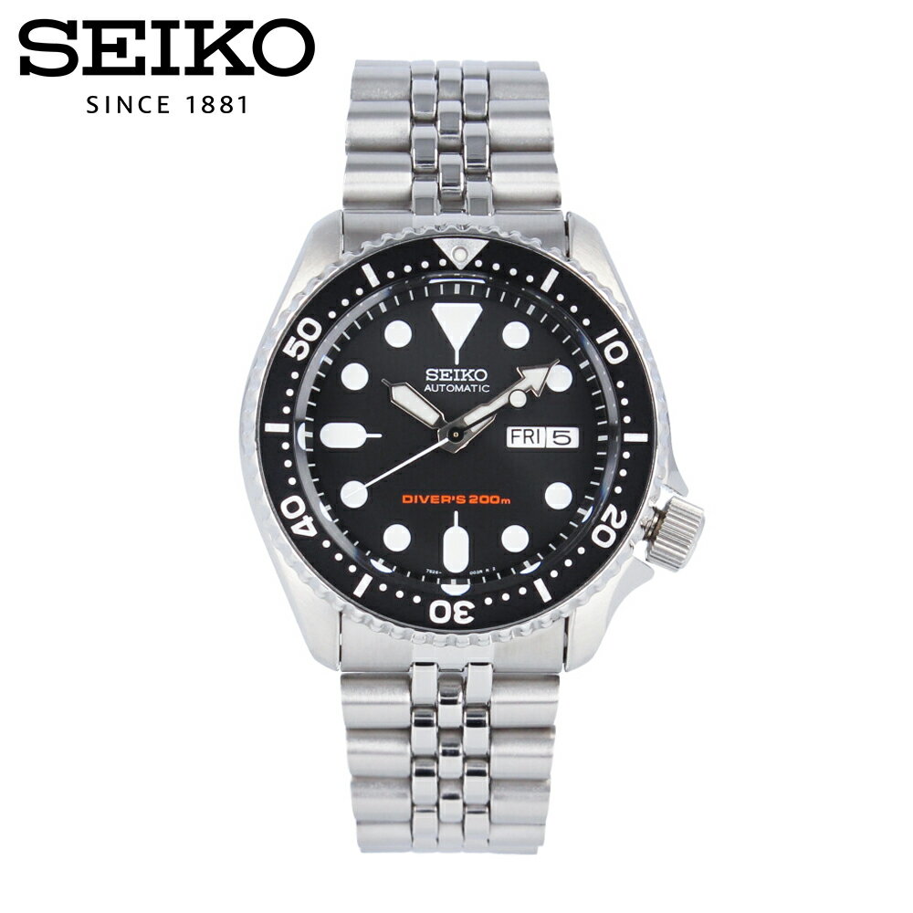 SEIKO セイコー Black Boy ブラックボーイ腕時計 時計 メンズ 防水 オートマチック 自動巻き アナログ 3針 DIVER'S 200m ダイバーズ200m 200m潜水 ステンレス メタル シルバー ブラック SKX007K2プレゼント ギフト 1年保証 送料無料 母の日