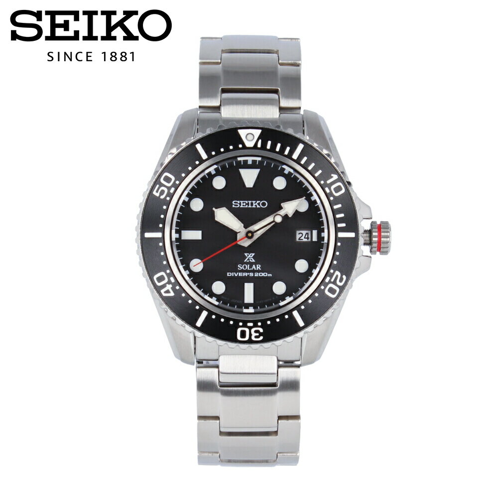 PROSPEX プロスペックス SEIKO セイコー腕時計 時計 メンズ 防水 ソーラー アナログ 3針 DIVER 039 S 200m ダイバーズ200m 200m潜水 ステンレス メタル シルバー ブラック SNE589Pプレゼント ギフト 1年保証 送料無料 父の日