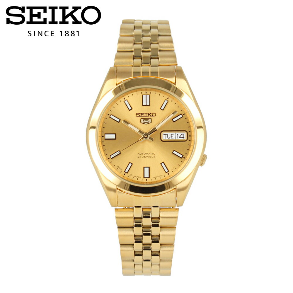 SEIKO5 セイコーファイブ腕時計 時計 メンズ オートマチック メカニカル 自動巻き アナログ 3針 ステンレス メタル ゴールド SNXC38J5プレゼント ギフト 1年保証 送料無料