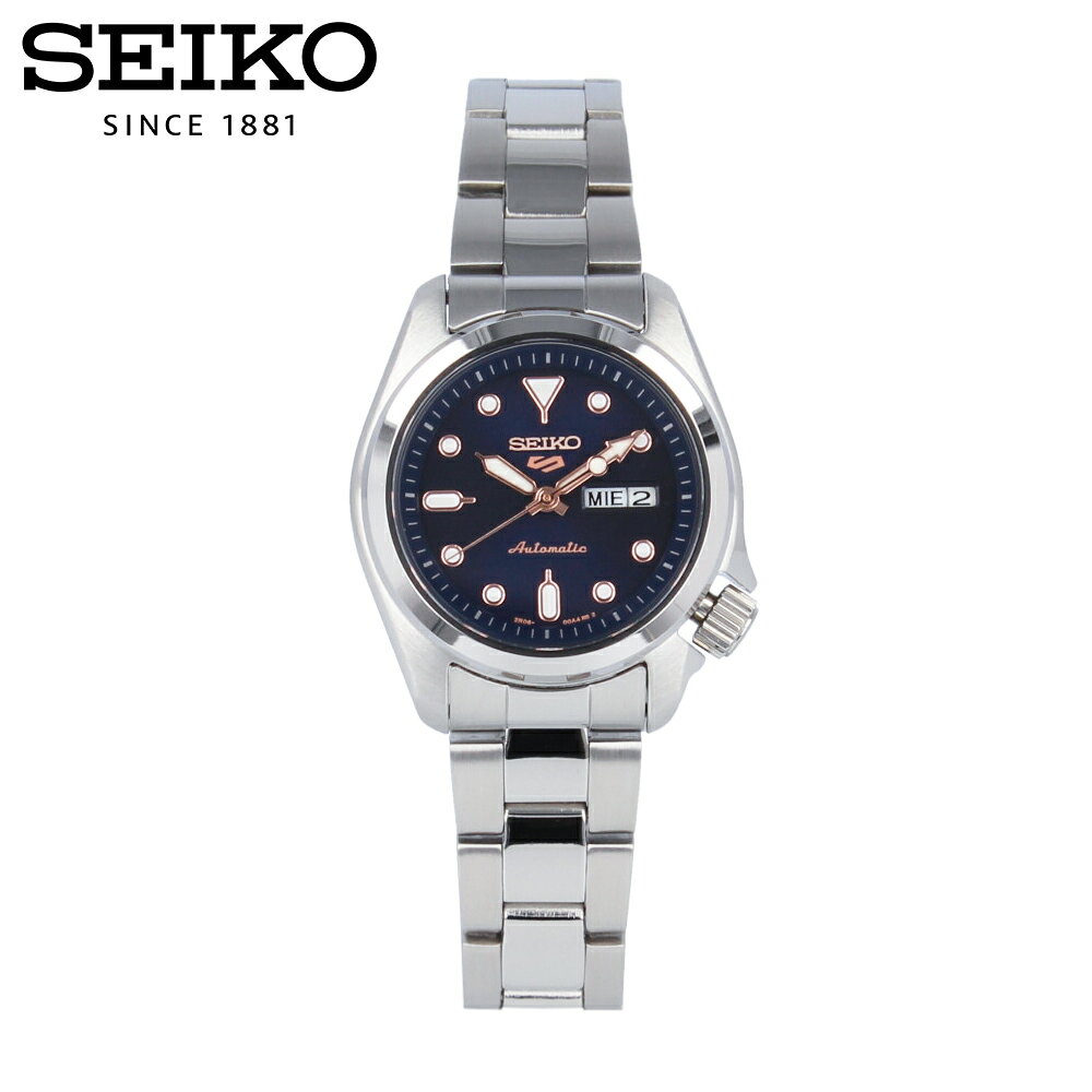 SEIKO5 セイコーファイブ腕時計 時計 レディース 防水 オートマチック メカニカル 自動巻き アナログ 3針 ステンレス メタル シルバー ネイビー SRE003K1プレゼント ギフト 1年保証 送料無料