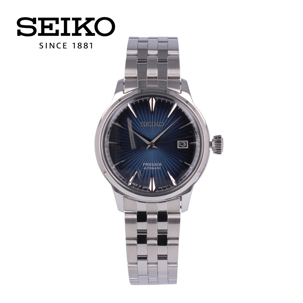 SEIKO セイコー PRESAGE プレザージュ腕時計 時計 メンズ 自動巻き オートマチック アナログ 3針 ステンレス メタル シルバー ネイビー SRPB41Jプレゼント ギフト 1年保証 送料無料