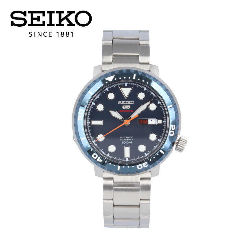 SEIKO5 セイコーファイブ腕時計 時計 メンズ 防水 オートマチック メカニカル 自動巻き アナログ 3針 ステンレス メタル シルバー ブルー ネイビー SRPC63Kプレゼント ギフト 1年保証 送料無料