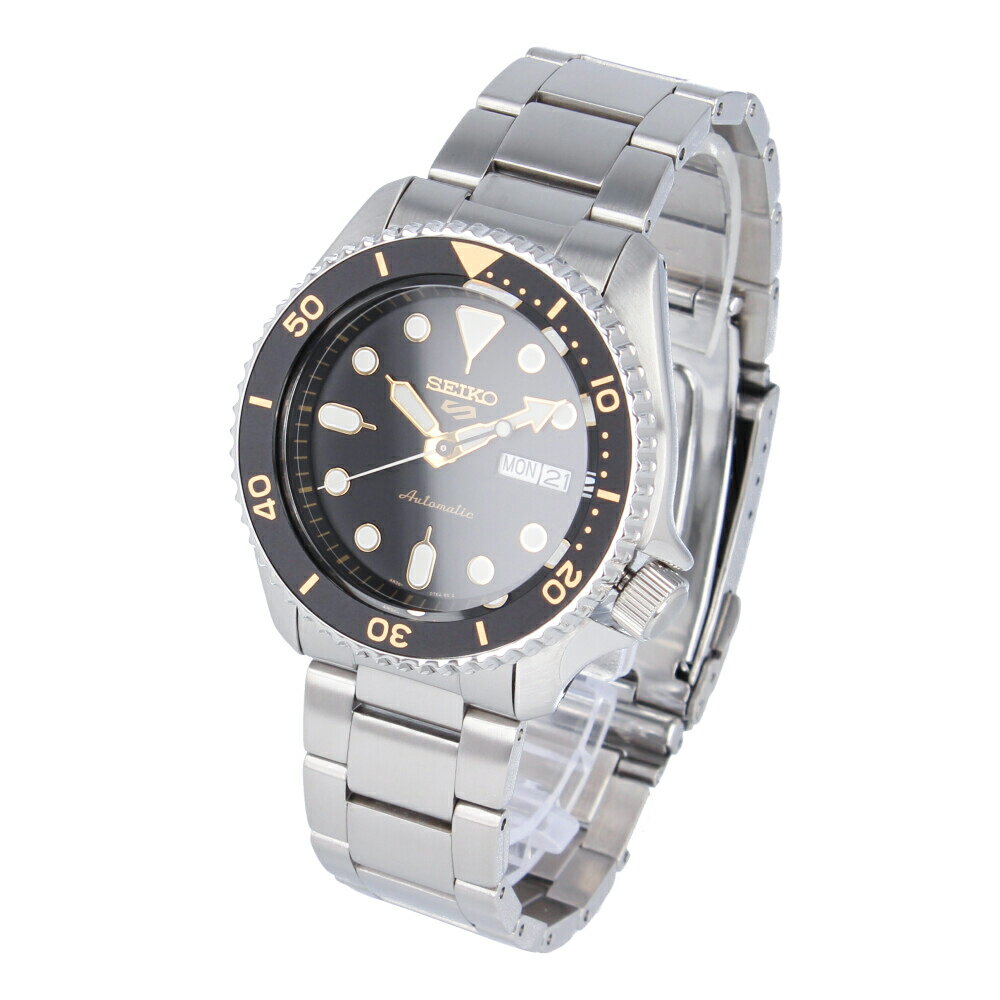 SEIKO5 セイコーファイブ SPORTS スポーツ腕時計 時計 メンズ 防水 オートマチック メカニカル 自動巻き アナログ 3針 ステンレス メタル シルバー ブラック SRPD57Kプレゼント ギフト 1年保証 送料無料