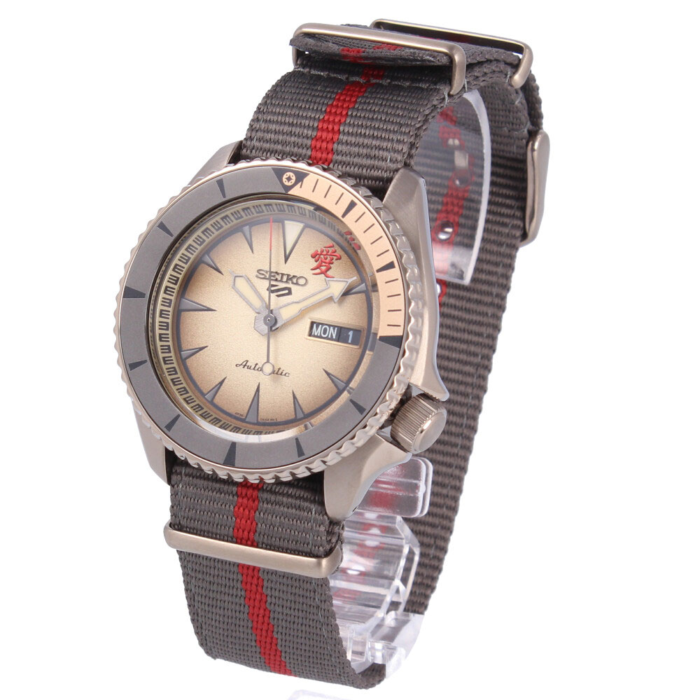 SEIKO5 SPORTS セイコーファイブスポーツ NARUTO BORUTO 我愛羅腕時計 時計 メンズ 限定 コラボ 防水 オートマチック メカニカル 自動巻き ナイロン グレー レッド シルバー ベージュ SRPF71Kプレゼント ギフト 1年保証 送料無料