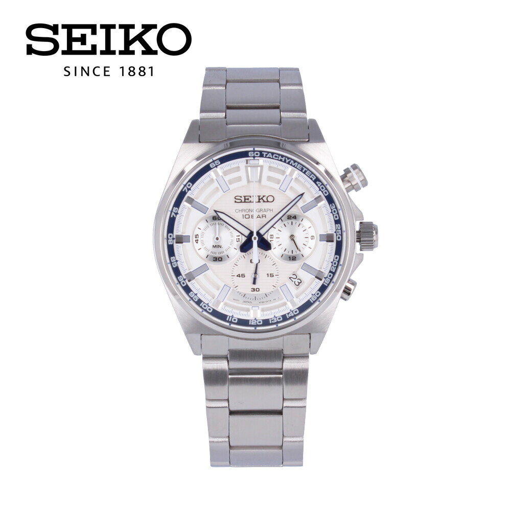 SEIKO セイコー Conceptual コンセプチュアル腕時計 時計 メンズ 防水 クオーツ アナログ クロノグラフ ステンレス メタル シルバー ホワイト SSB395Pプレゼント ギフト 1年保証 送料無料