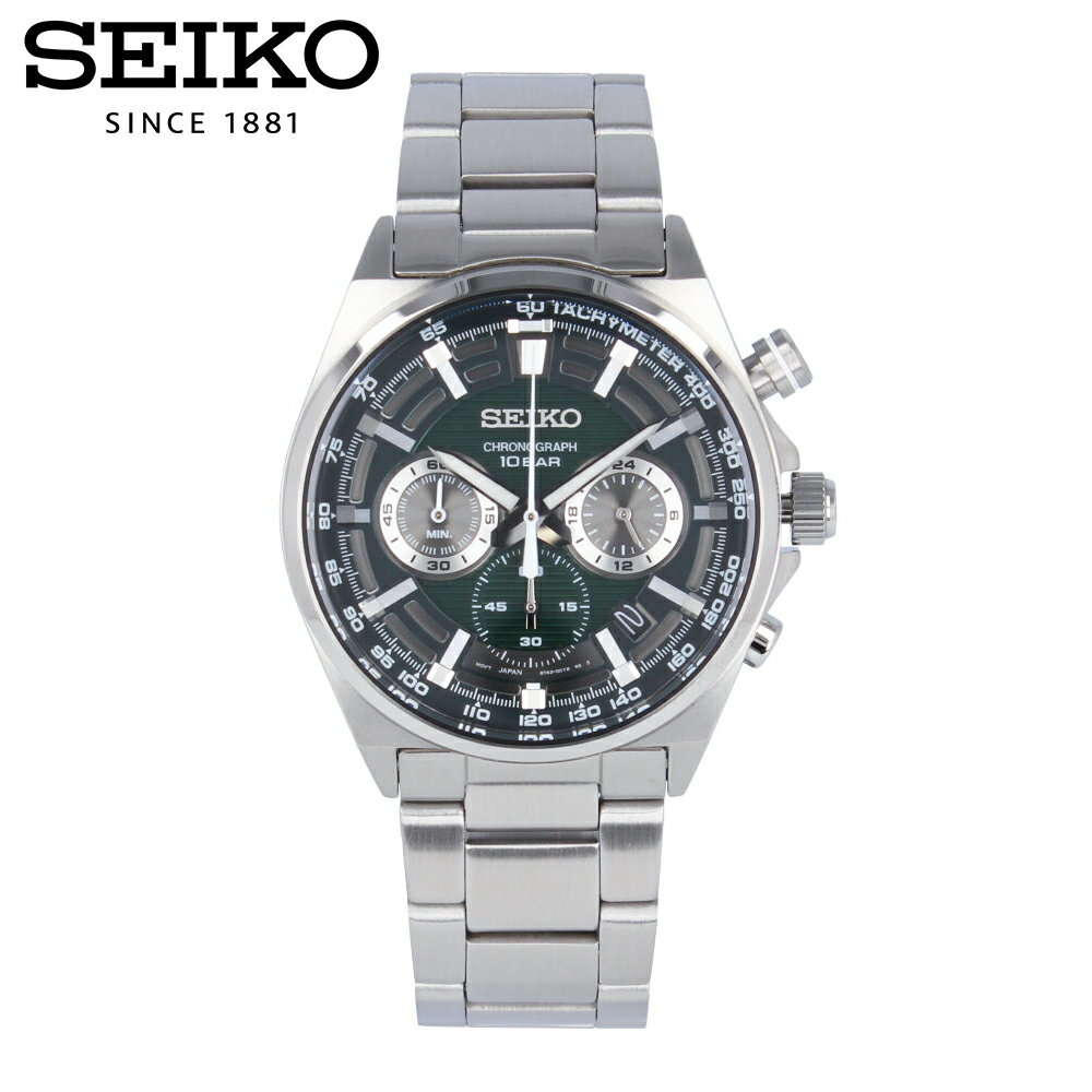 Cielo - SEIKO セイコー腕時計 時計 メンズ 防水 クオーツ アナログ クロノグラフ ステンレス メタル シルバー グリーン SSB405Pプレゼント ギフト 1年保証 送料無料