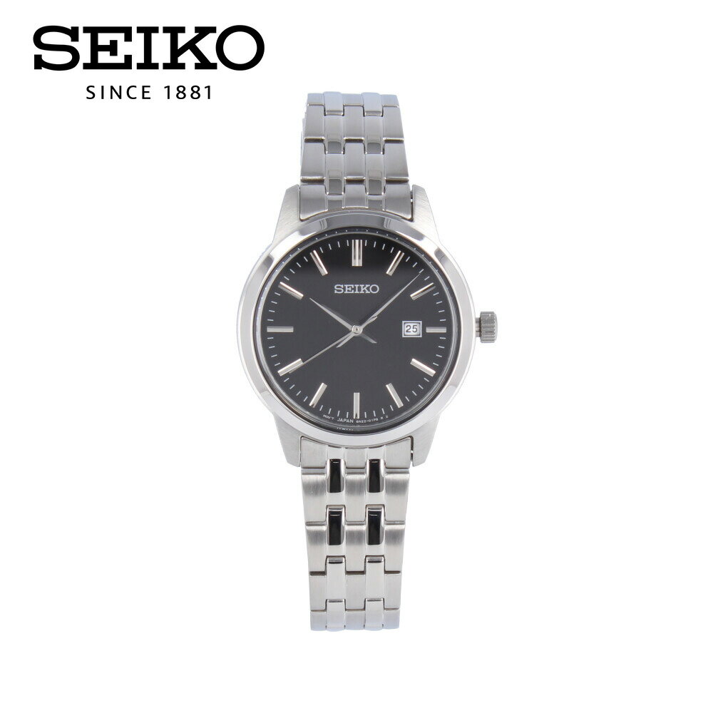 SEIKO セイコー腕時計 時計 レディース クオーツ アナログ 3針 ステンレス メタル シルバー ブラック SUR409Pプレゼント ギフト 1年保証 送料無料