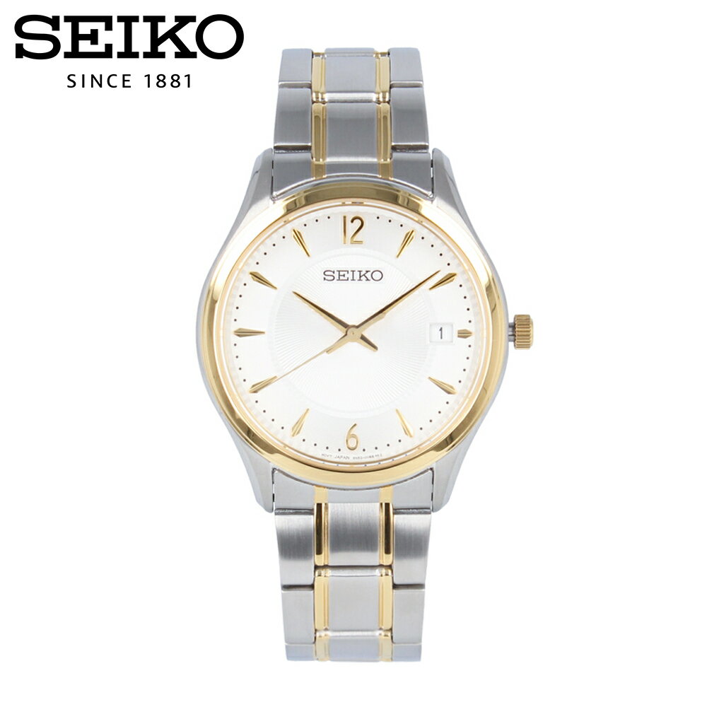 SEIKO セイコー腕時計 時計 メンズ 防水 クオーツ アナログ 3針 ステンレス メタル コンビベルト ツートン シルバー ゴールド SUR468Pプレゼント ギフト 1年保証 送料無料
