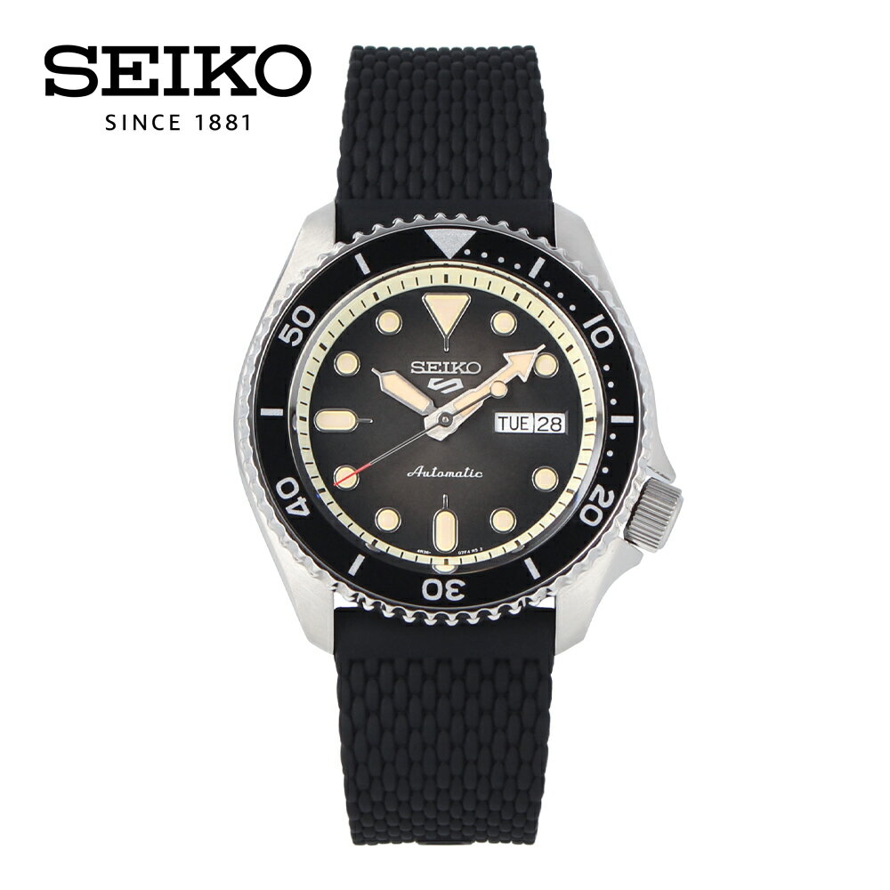 セイコーファイブ 腕時計（メンズ） SEIKO5 セイコーファイブ Sports スポーツ SKX series腕時計 時計 メンズ 防水 オートマチック メカニカル 自動巻き アナログ 3針 ステンレス シリコン ブラック シルバー アイボリー グラデーション SRPD73K2プレゼント ギフト 1年保証 送料無料 父の日