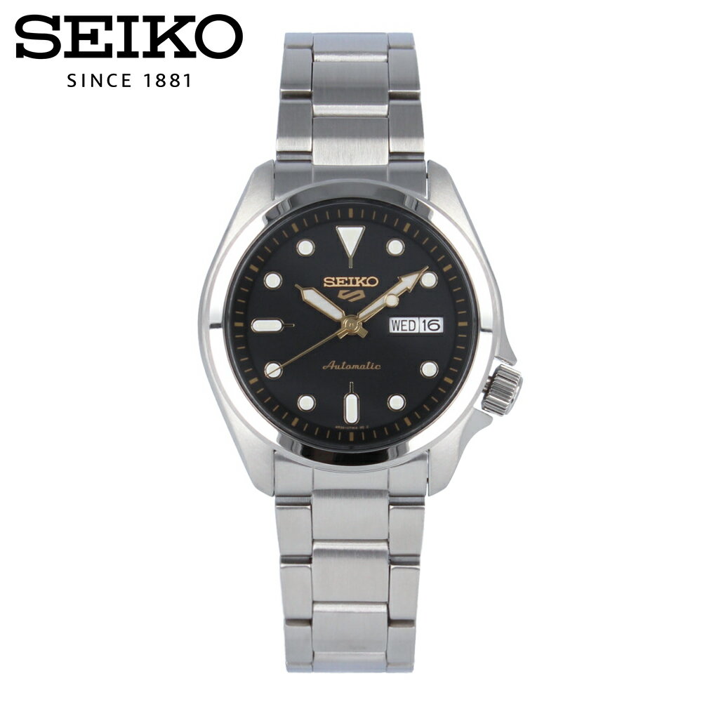 Rakuten - SEIKO5 セイコーファイブ腕時計 時計 メンズ 防水 オートマチック メカニカル 自動巻き アナログ 3針 ステンレス メタル シルバー ブラック SRPE57Kプレゼント ギフト 1年保証 送料無料