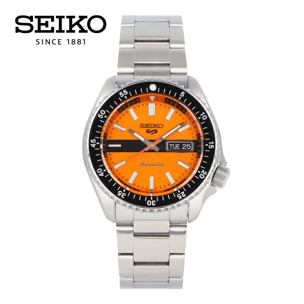 セイコーファイブ 腕時計（メンズ） SEIKO5 セイコーファイブ Sports スポーツ SKX series腕時計 時計 メンズ 防水 オートマチック メカニカル 自動巻き アナログ 3針 ステンレス メタル シルバー オレンジ ブラック SRPK11Kプレゼント ギフト 1年保証 送料無料 父の日