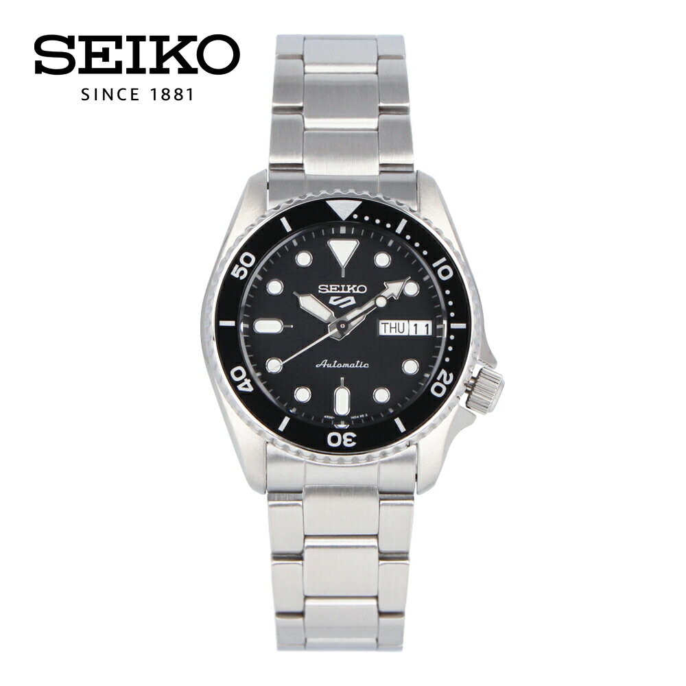 Rakuten - SEIKO5 セイコーファイブ Sports スポーツ SKX ミディ腕時計 時計 メンズ 防水 オートマチック メカニカル 自動巻き アナログ 3針 ステンレス メタル シルバー ブラック SRPK29Kプレゼント ギフト 1年保証 送料無料