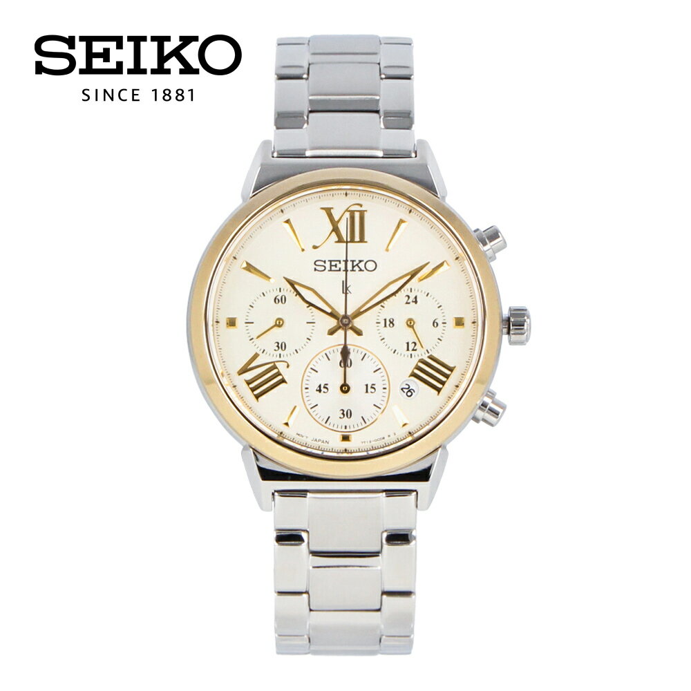 LUKIA ルキア SEIKO セイコー腕時計 時計 レディース 防水 クオーツ アナログ クロノグラフ ステンレス メタル シルバー ゴールド シャンパンゴールド SRWZ72Pプレゼント ギフト 1年保証 送料無料 父の日