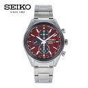 SEIKO セイコー マッキナ スポティーバ 腕時計 時計 メンズ アナログ ソーラー クオーツ クロノグラフ スポーティー カジュアル ビジネス 仕事 就活 防水 ステンレス メタル ブレス シルバー 銀 レッド 赤 SSC771Pプレゼント ギフト 1年保証 送料無料 母の日