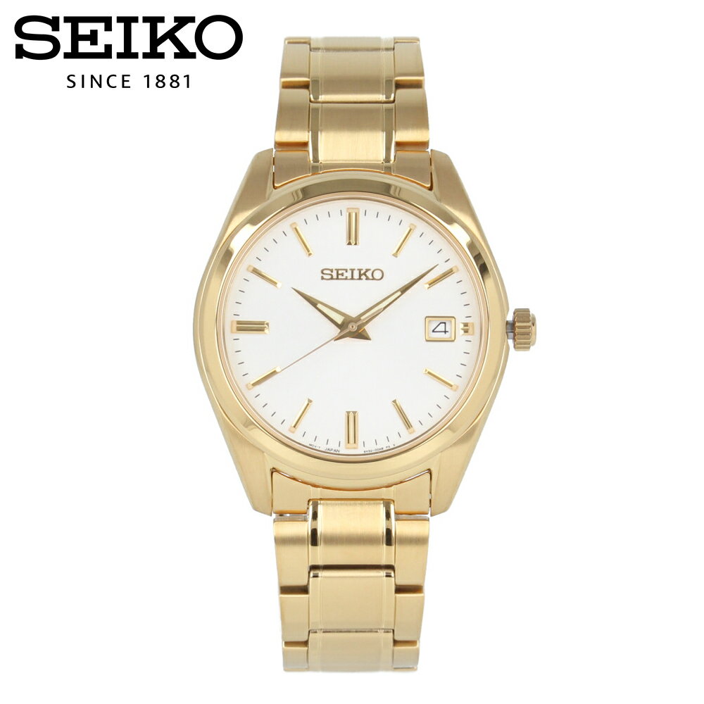 樂天商城 - SEIKO セイコー腕時計 時計 メンズ 防水 クオーツ アナログ 3針 ステンレス メタル ゴールド ホワイト SUR314Pプレゼント ギフト 1年保証 送料無料