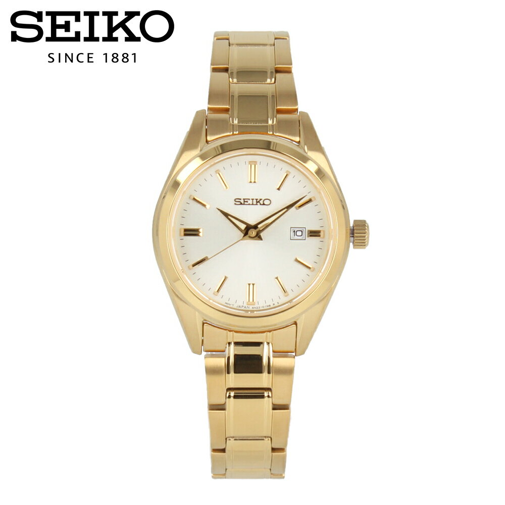 SEIKO セイコー腕時計 時計 レディース 防水 クオーツ アナログ 3針 ステンレス メタル ゴールド シャンパンゴールド SUR632Pプレゼント ギフト 1年保証 送料無料