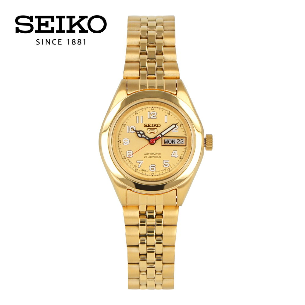 SEIKO5 セイコーファイブ腕時計 時計 レディース オートマチック メカニカル 自動巻き アナログ 3針 ステンレス メタル ゴールド SYMF94Jプレゼント ギフト 1年保証 送料無料 父の日