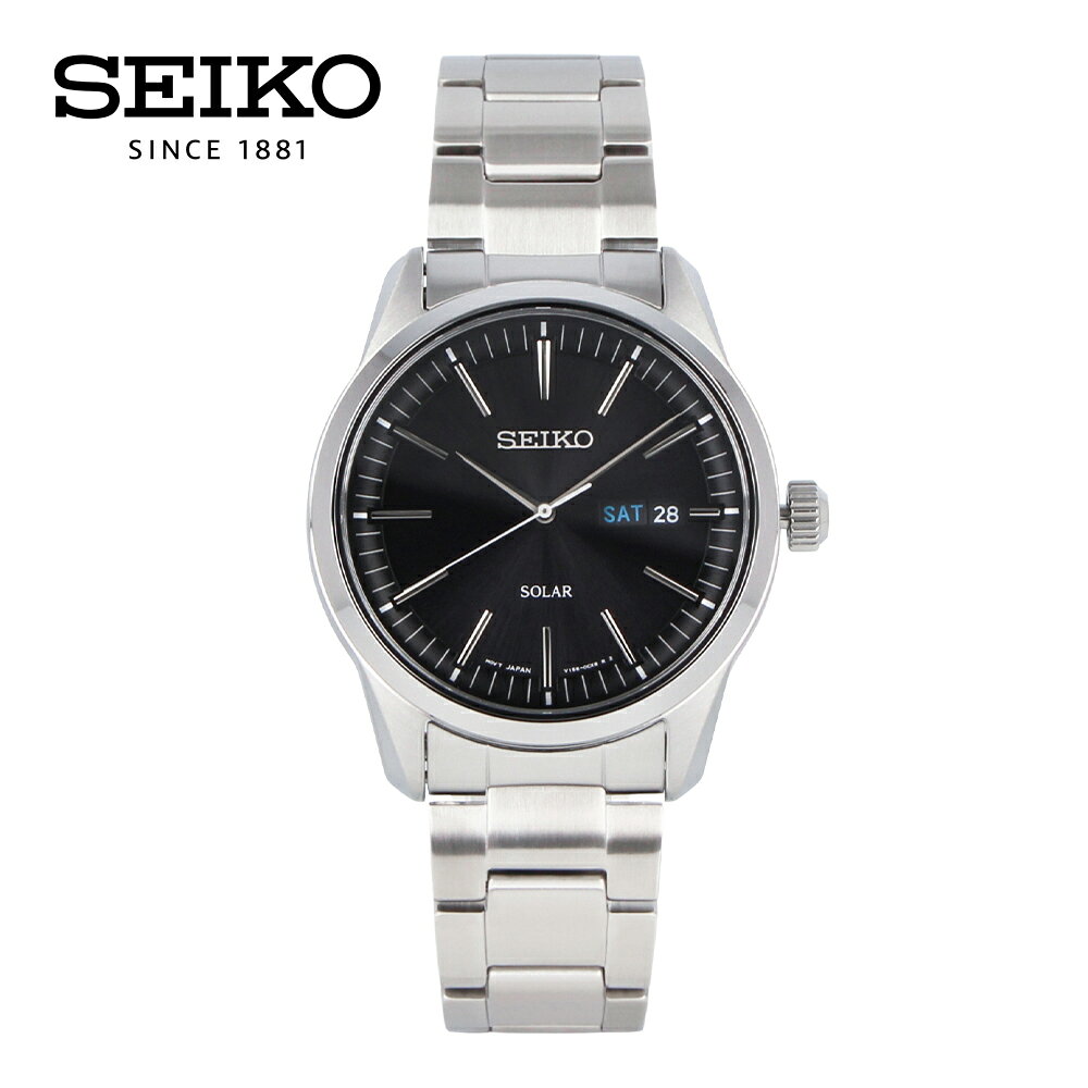 樂天商城 - SEIKO セイコー Conceptual腕時計 時計 メンズ 防水 ソーラー アナログ 3針 ステンレス メタル シルバー ブラック SNE527P1プレゼント ギフト 1年保証 送料無料