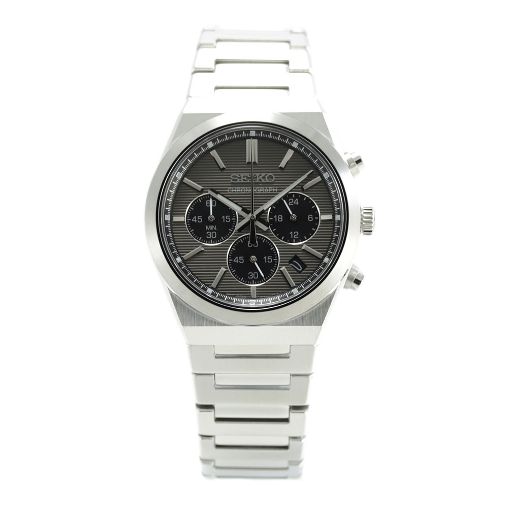 楽天市場】セイコー クロノグラフ 逆輸入（文字盤カラーグレー