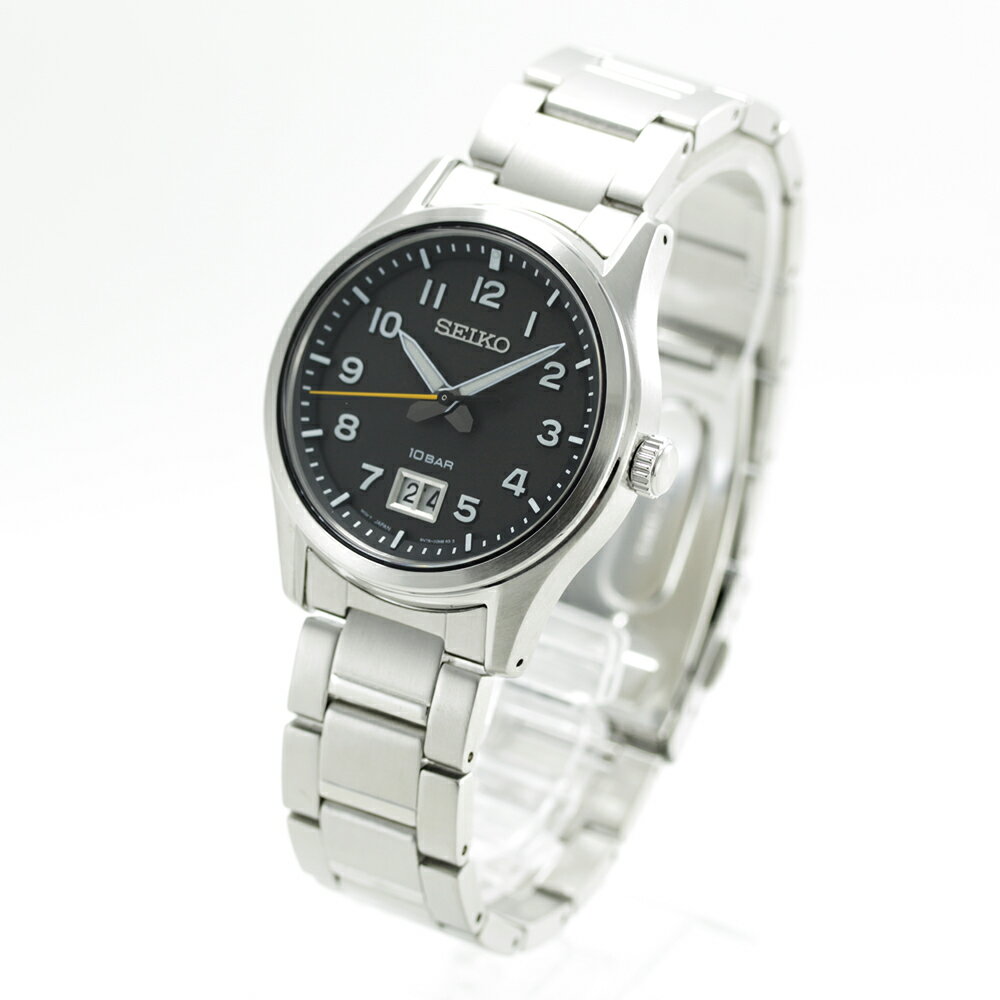 SEIKO SUR569P1 メンズ クラシック 三針 海外モデル サファイア シルバー ブラック 腕時計 プレゼント ギフト 1年保証 送料無料