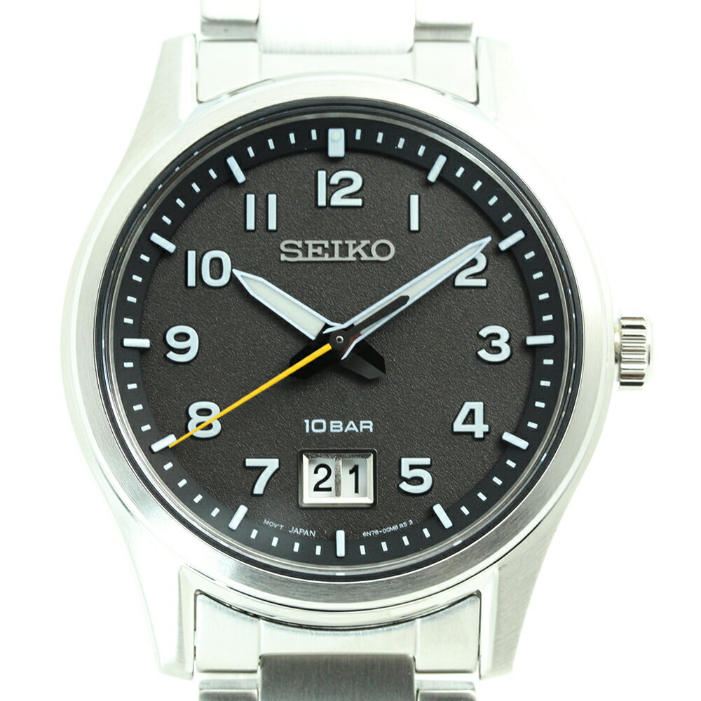 SEIKO SUR569P1 メンズ クラシック 三針 海外モデル サファイア シルバー ブラック 腕時計 プレゼント ギフト 1年保証 送料無料