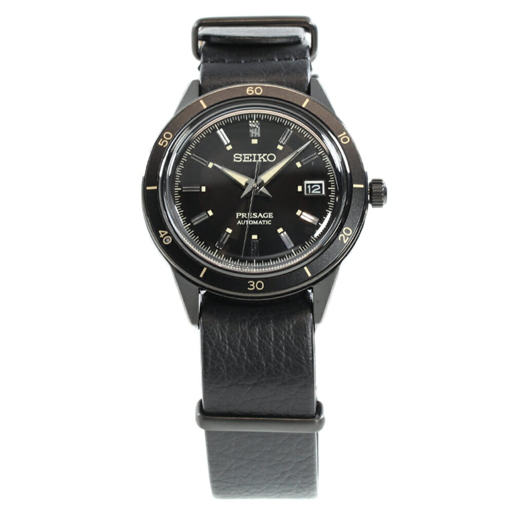 SEIKO PRESAGE SRPH95J1 プレザージュ Style60's メンズ オートマチック ブラック レザー 腕時計 プレゼント ギフト 1年保証 送料無料