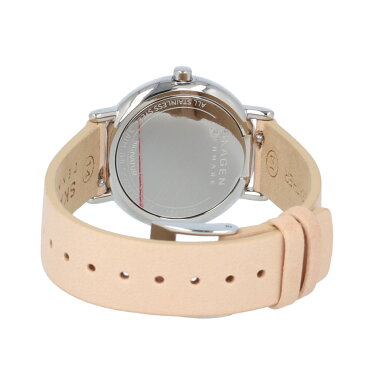 SKAGEN / スカーゲン SIGNATUR シグネチャー SKW2839 腕時計 レディース 30mm シルバー ピンク レザーベルト 革 【あす楽対応_東海】