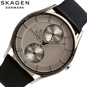 【全商品ポイント10倍！楽天イーグルス感謝祭！】SKAGEN / スカーゲンSKW6065 マルチカレンダー　ブラック　メンズ / 腕時計 革ベルト マルチカレンダー【あす楽対応_東海】【最安挑戦】