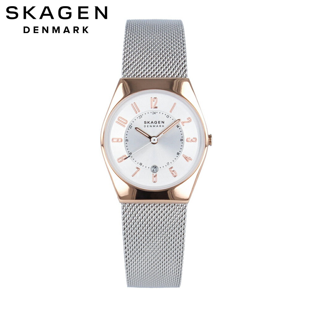 スカーゲン ビジネス腕時計 レディース SKAGEN スカーゲン GRENEN グレーネン腕時計 時計 レディース クオーツ アナログ 3針 ステンレス メッシュ ピンクゴールド シルバー ホワイト SKW3050プレゼント ギフト 1年保証 送料無料 父の日