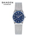 SKAGEN スカーゲン GRENEN LILLE腕時計 時計 レディース ソーラー アナログ 3針 ステンレス メッシュ シルバー ネイビー SKW3080プレゼント ギフト 1年保証 送料無料 母の日