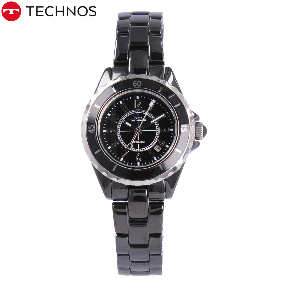 TECHNOS テクノス T9906BB腕時計 時計 レディース クオーツ セラミック ブラック カジュアル ドレスプレゼント ギフト メーカー1年保証 送料無料 正規品