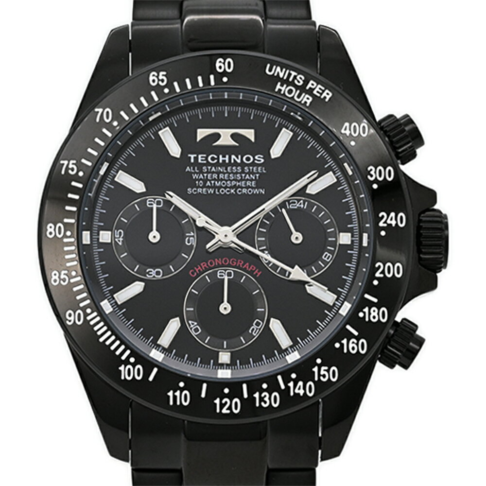 TECHNOS テクノス T4C01BB アナログ クオーツ メンズ腕時計 プレゼント ギフト 1年保証 送料無料