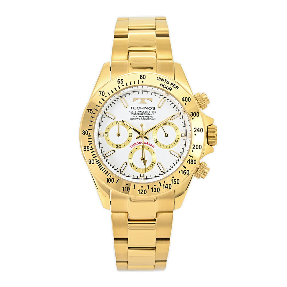 TECHNOS テクノス T4C01GW アナログ クオーツ メンズ腕時計 プレゼント ギフト 1年保証 送料無料
