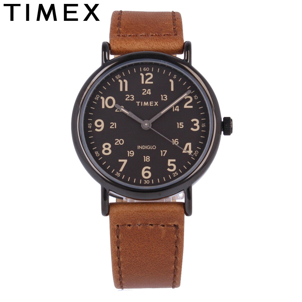 TIMEX タイメックス Weekender ウィークエンダー腕時計 時計 メンズ クオーツ 3針 レザー ブラウン ブラック TW2T30500プレゼント ギフト 1年保証 送料無料