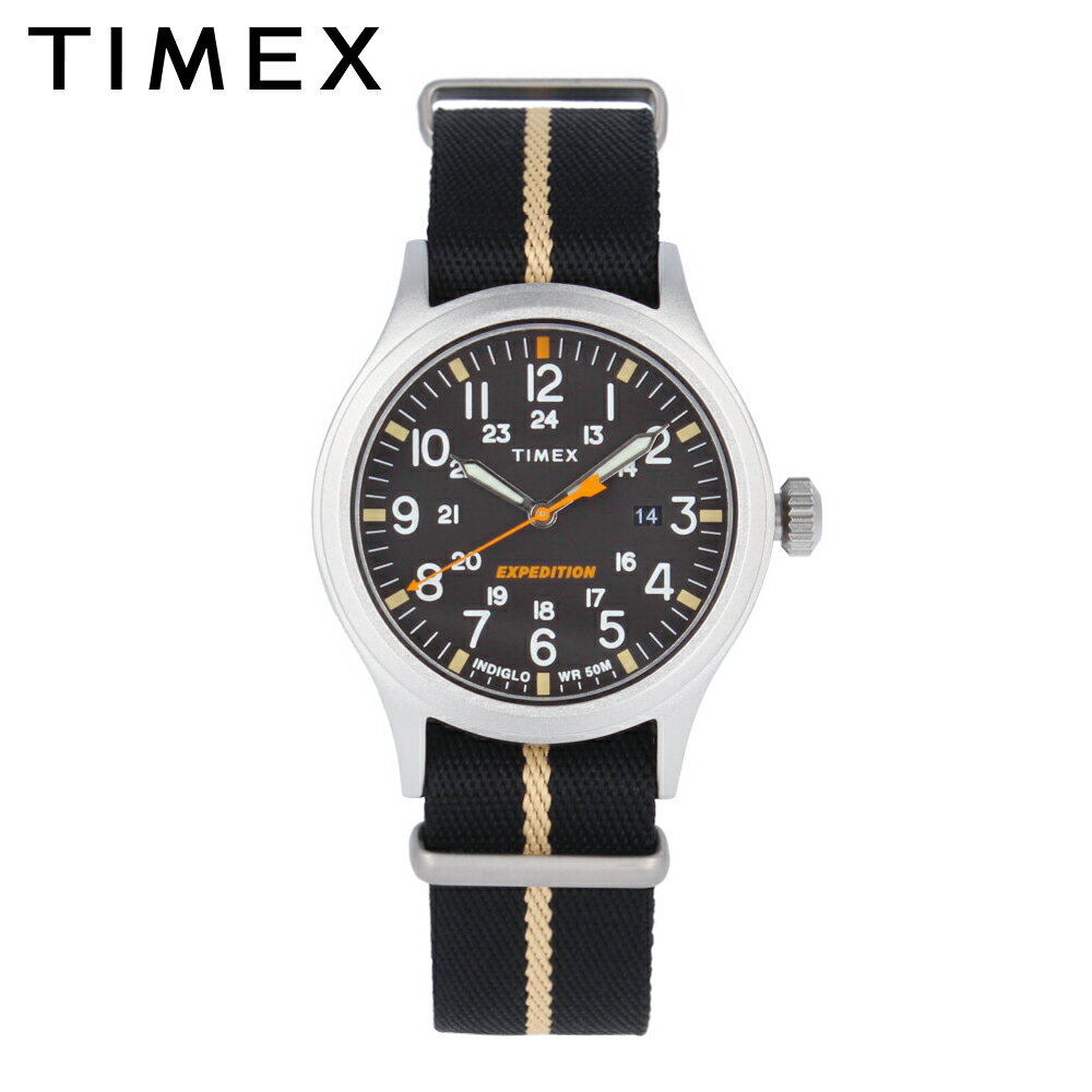 TIMEX タイメックス EXPEDITION エクスペディション腕時計 時計 メンズ クオーツ アナログ 3針 真鍮 ファブリック NATOベルト ナトーベルト ブラック ベージュ シルバー TW2V07800プレゼント ギフト 1年保証 送料無料