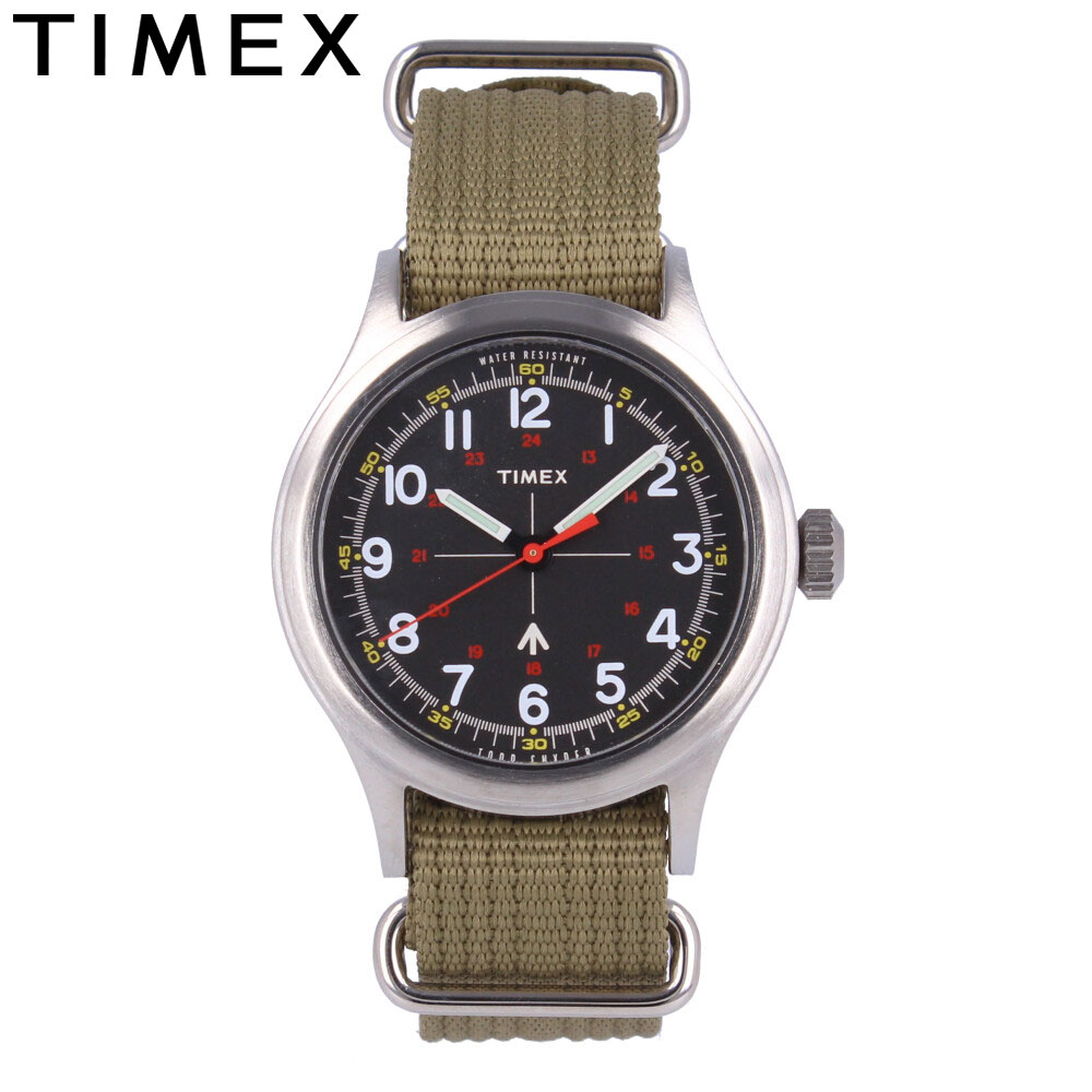 TIMEX タイメックス TODD SNYDER トッドスナイダー腕時計 時計 メンズ クオーツ 3針 ナイロン カーキ シルバー ブラック レッド TW4B05800プレゼント ギフト 1年保証 送料無料