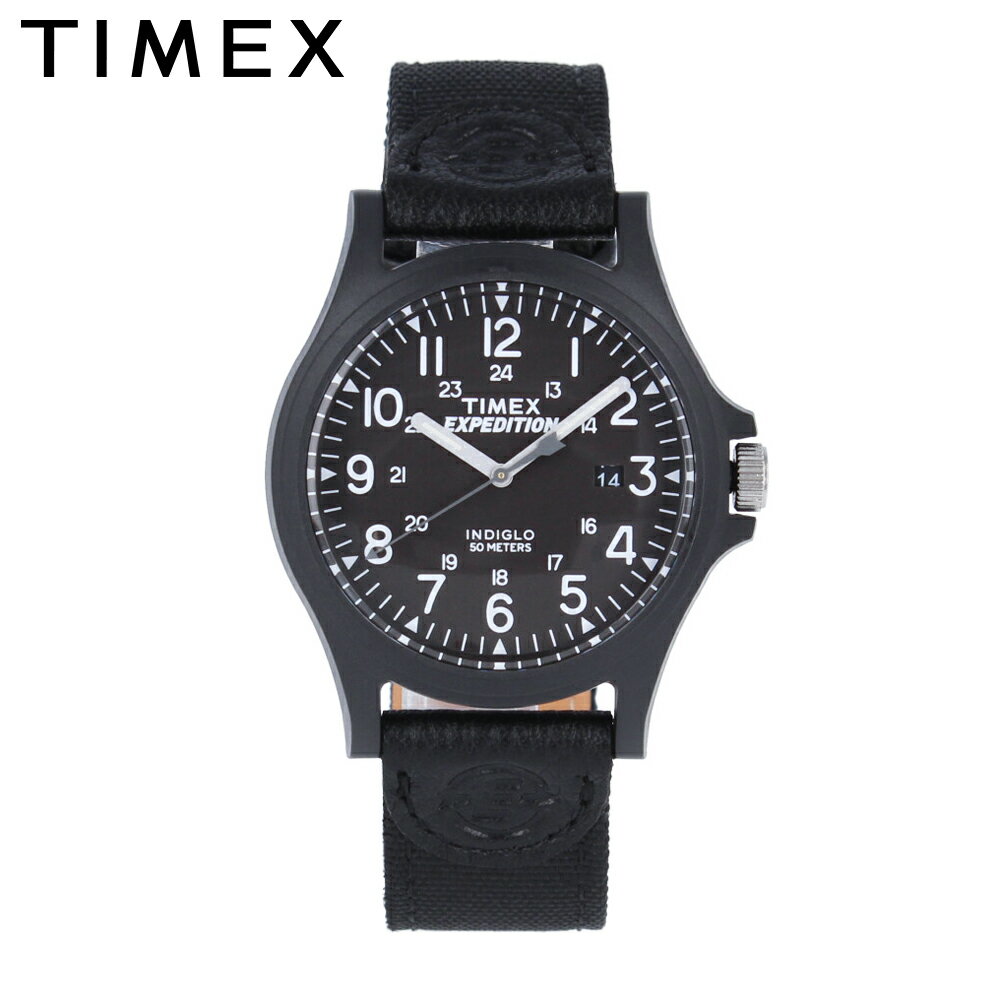 TIMEX タイメックス EXPEDITION エクスペディション アカディア腕時計 時計 メンズ クオーツ アナログ 3針 樹脂 ナイロン レザー ブラック TW4B08100プレゼント ギフト 1年保証 送料無料