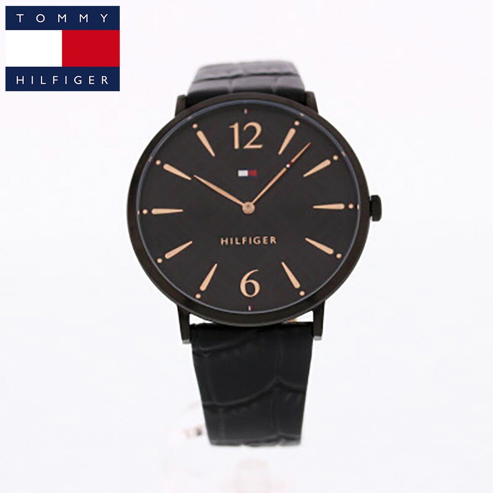 TOMMY HILFIGER / トミー ヒルフィガー 1781842 腕時計 ピッパ メンズ レディース ユニセックス レザーベルト ブラック