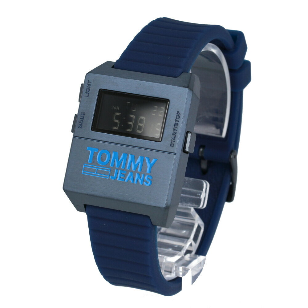TOMMY HILFIGER / トミーヒルフィガー 1791677 デジタル 腕時計 メンズ レディース ラバー ブラック×ブルー トミージーンズ Tommy Jeans 母の日 【あす楽対応_東海】