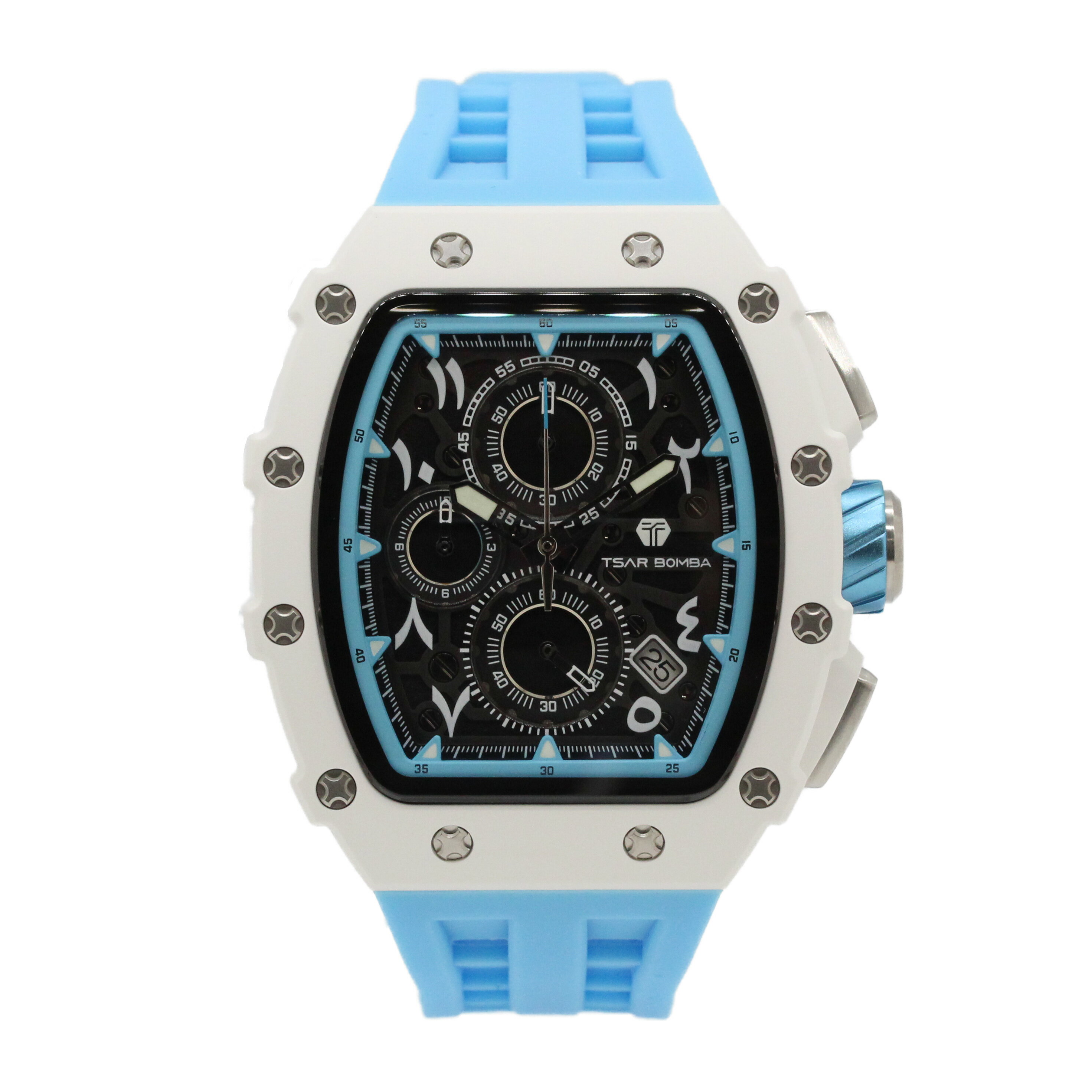 TSAR BOMBA ツァーボンバ TB8204QA Light Blue アナログ クオーツ サーボンバメンズ腕時計 プレゼント ギフト 1年保証 送料無料