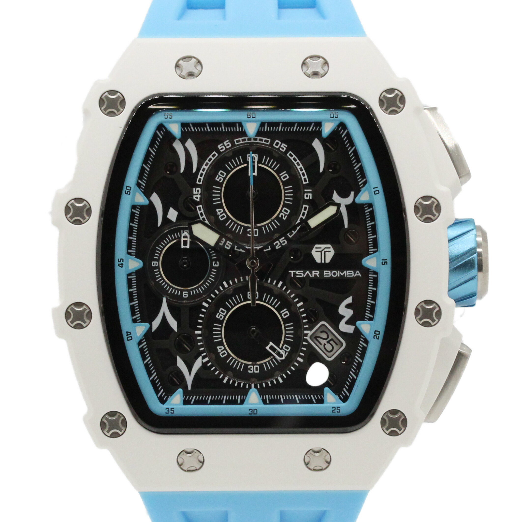 TSAR BOMBA ツァーボンバ TB8204QA Light Blue アナログ クオーツ サーボンバメンズ腕時計 プレゼント ギフト 1年保証 送料無料
