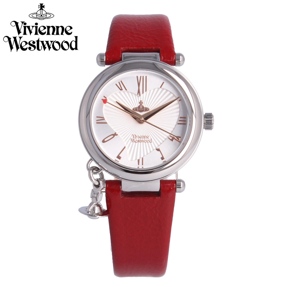 VIVIENNE WESTWOOD ヴィヴィアン ウエストウッド腕時計 時計 レディース クオーツ オーブ ハート レザー レッド シルバー ピンクゴールド VV006RDSLプレゼント ギフト 1年保証 送料無料 父の日