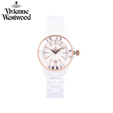 VIVIENNE WESTWOOD ヴィヴィアン ウエストウッド腕時計 時計 レディース クオーツ アナログ 3針 セラミック ホワイト ピンクゴールド VV088RSWHプレゼント ギフト 1年保証 送料無料